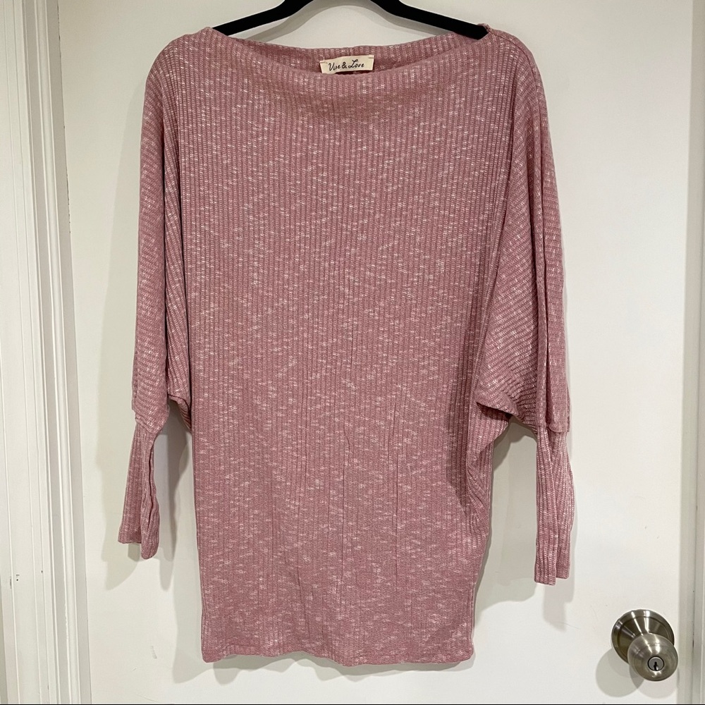 Boat neck dolman sleeve dress